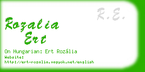 rozalia ert business card
